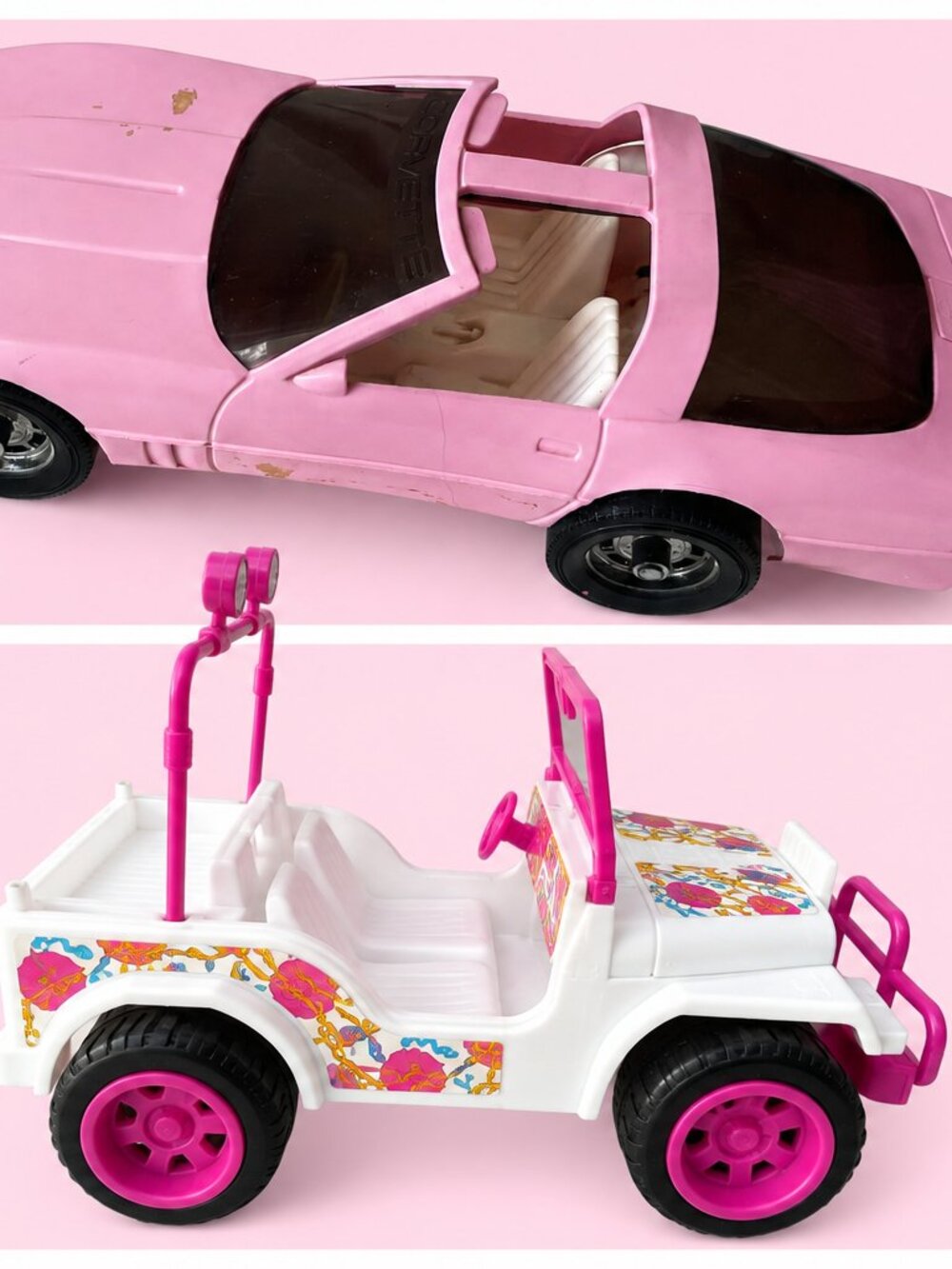 Barbie Corvette And Jeep Set VTG 1980s/1990s